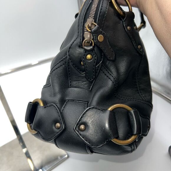 MICHAEL KORS Black Soft Genuine Pebble Leather Handbag with Dust Bag - Picture 8 of 15